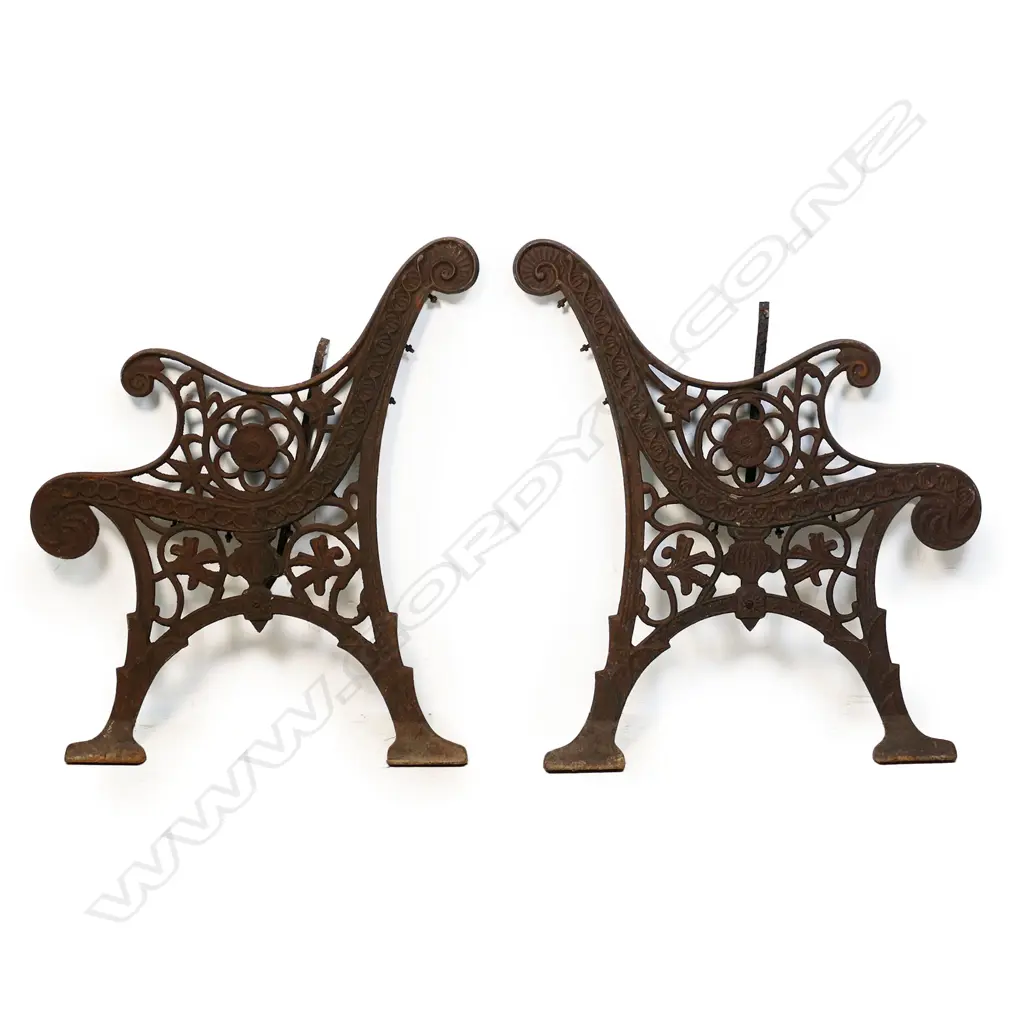 PR VINTAGE CAST IRON BENCH ENDS H.760mm Image 1++