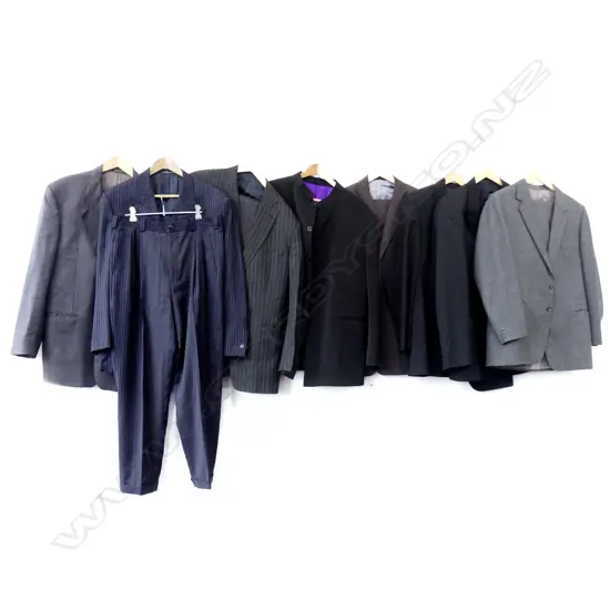 8 MENS SUITS INCL. ARMANI, VERSACE, HUGO BOSS, ETC 