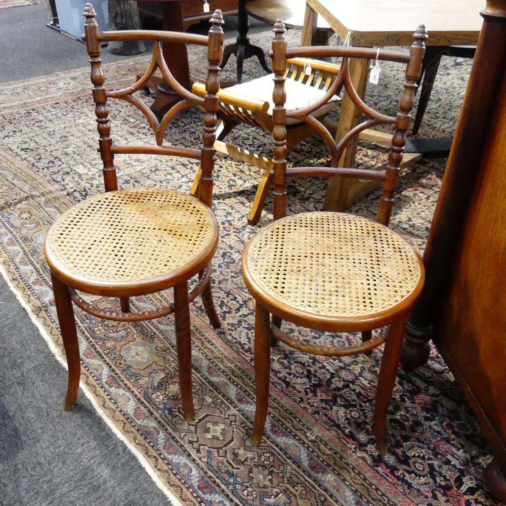 PR BENTWOOD CHAIRS w. CANE SEATS Image 1++