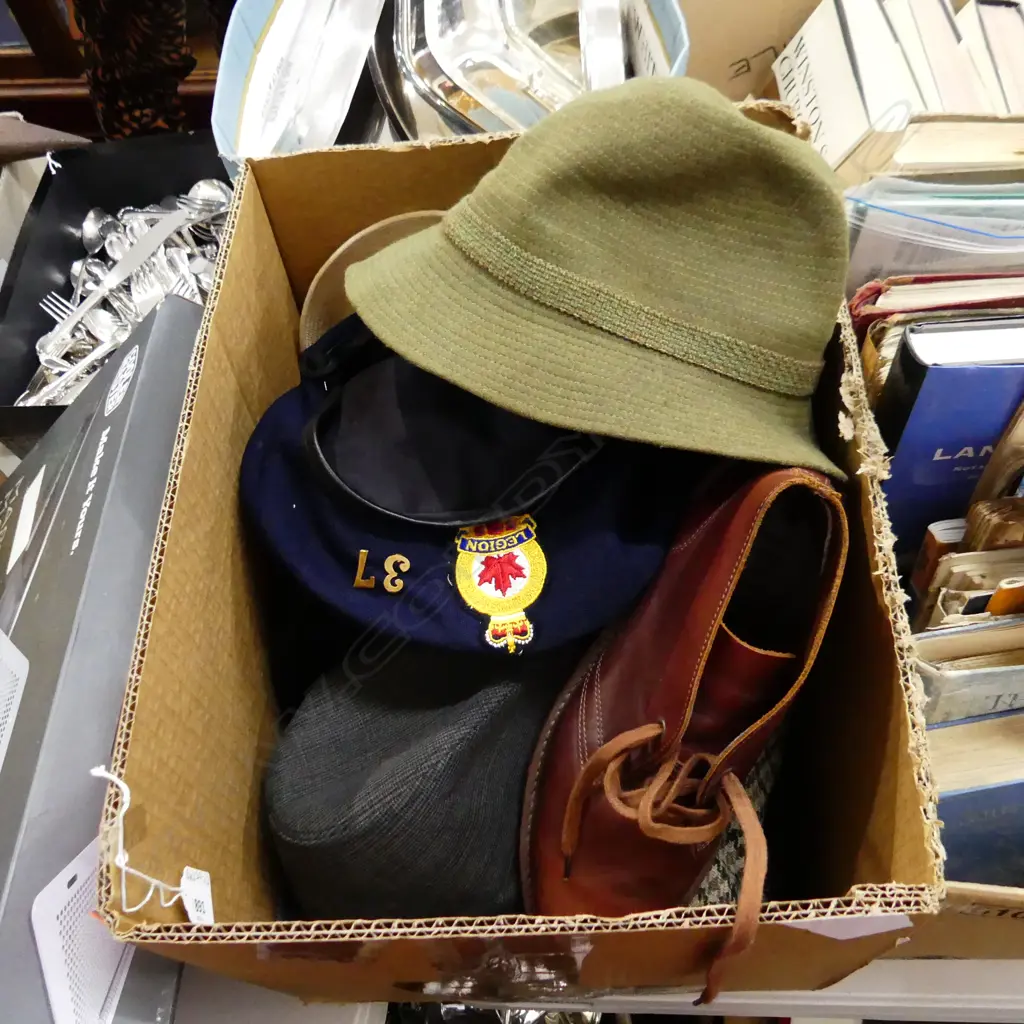 BOX OLD HAT + PR MENS TAN LEATHER ANKLE BOOTS  Image 1++