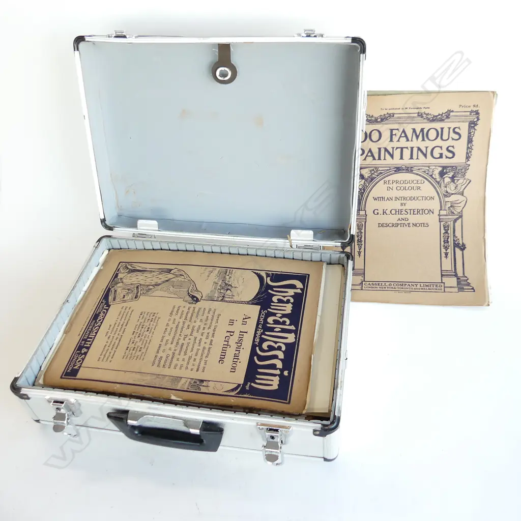ALLIUMINUM BREIFCASE FULL OF SHEET MUSIC Image 1++