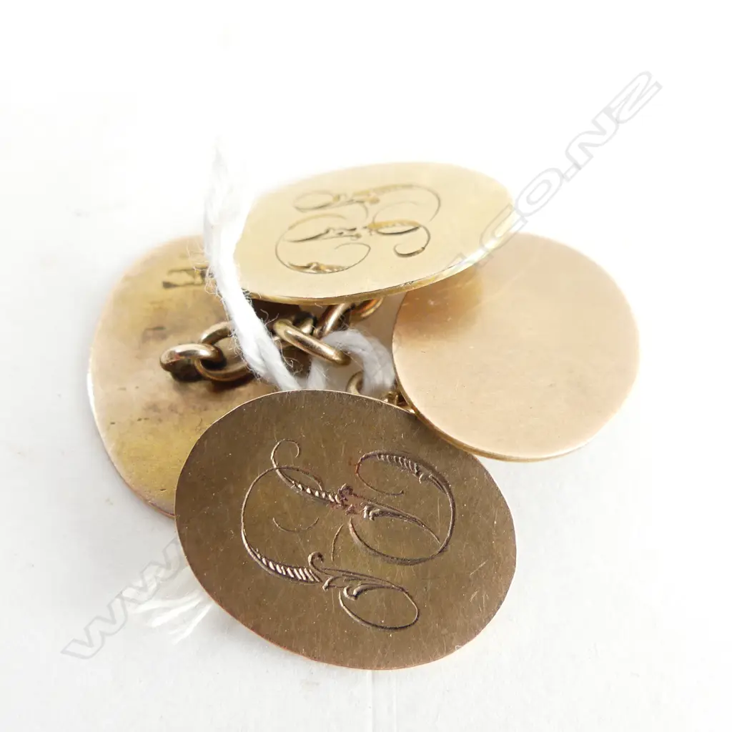 PR 9CT GOLD CUFFLINKS 6.24gms Image 1++