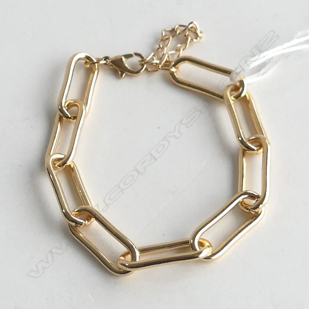 QUALITY GOLD PLATE CHAIN LINK BRACELET Image 1++