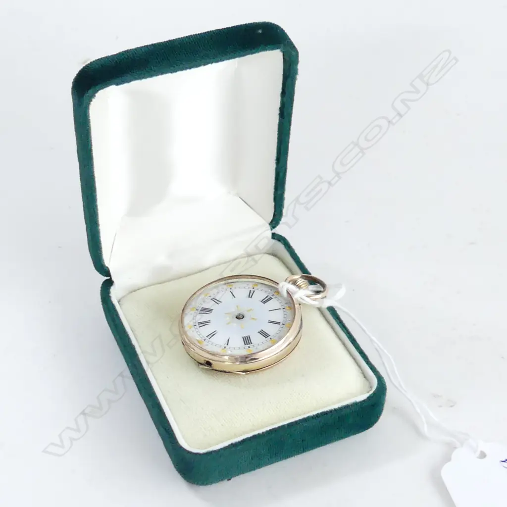 9CT GOLD WATCH AF open face no glass 25.9gms dust cover not gold Image 1++