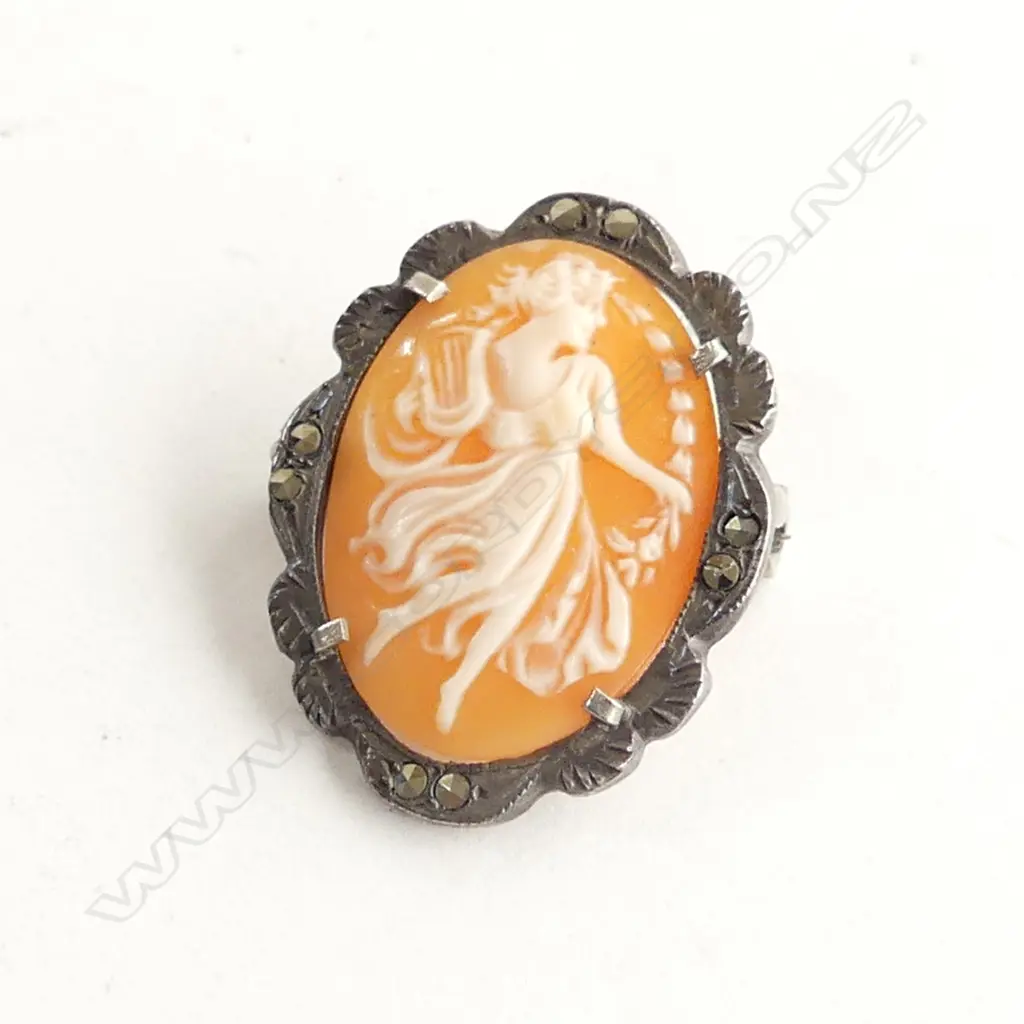 VINTAGE CAMEO BROOCH IN ORIGINAL BOX  Image 1++