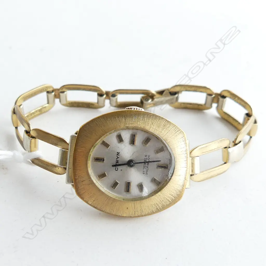 RETRO GOLD PLATED LADIES WATCH, RUNNING  Image 1++
