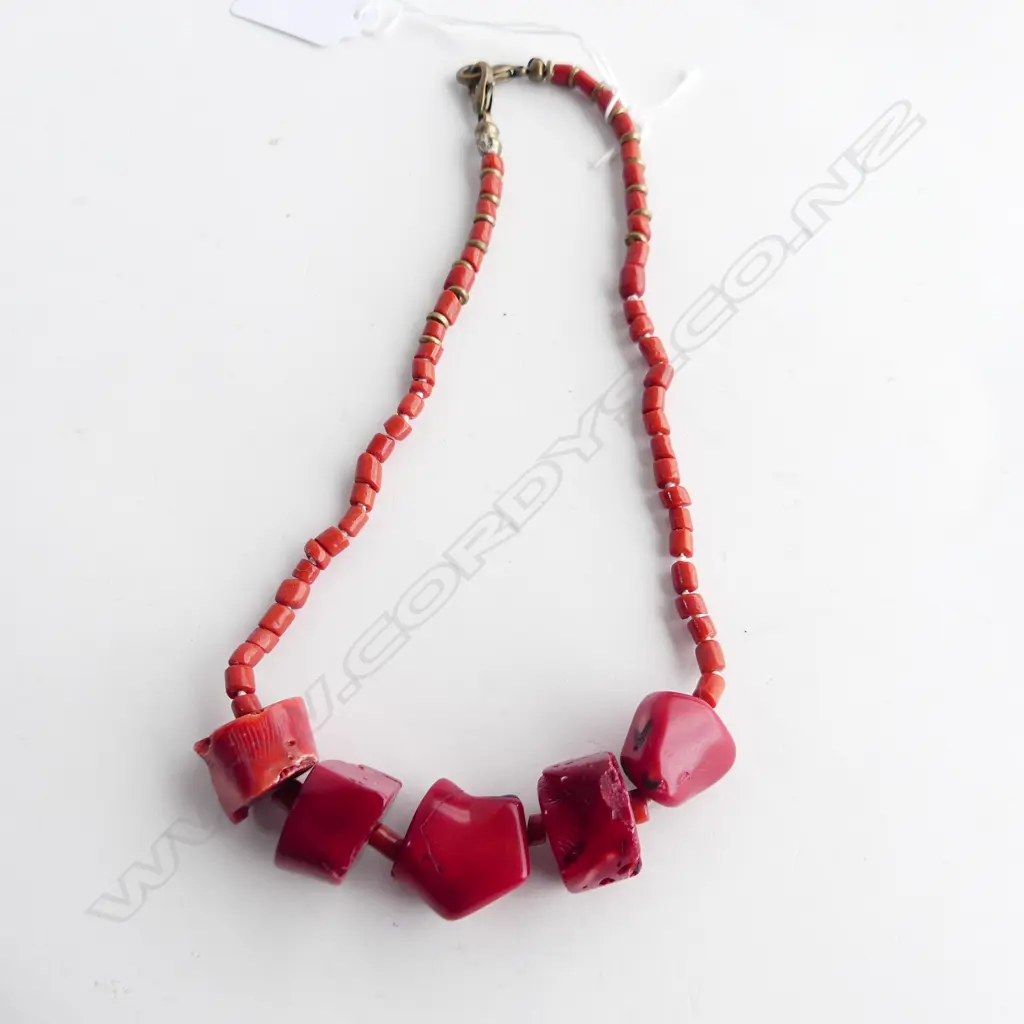 CHUNKY CORAL NECKLACE Image 1++