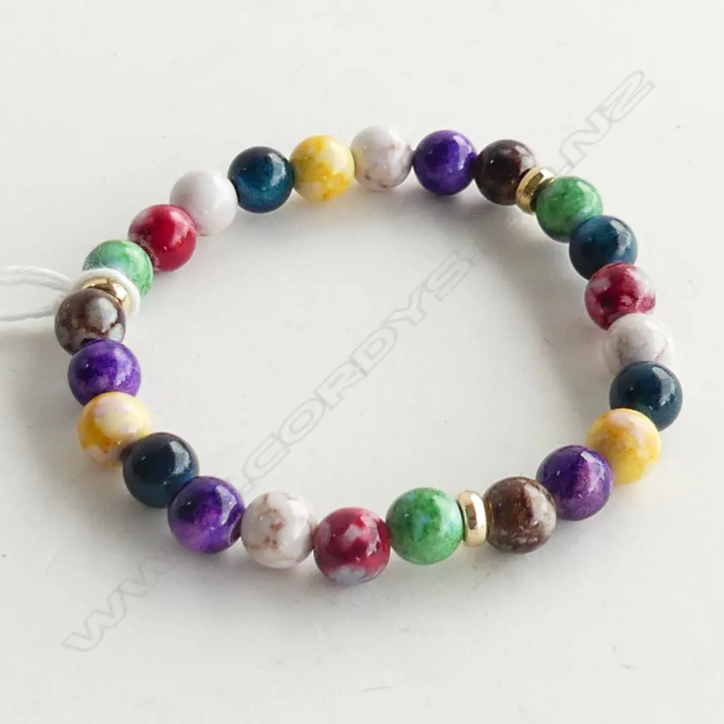 MULTI COLOURED BEAD YOGA CHAKRA BRACELET Image 1++