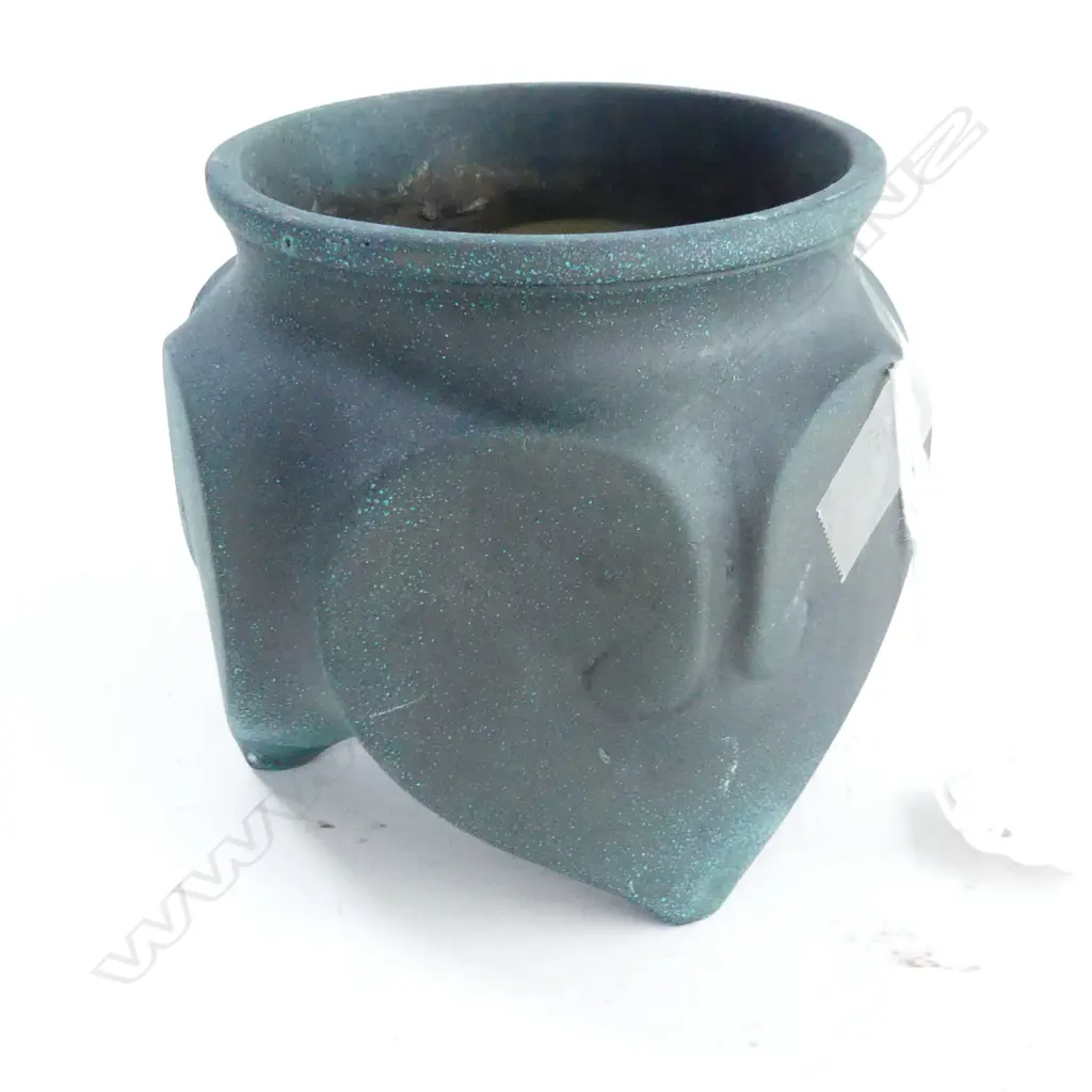 CHINESE BRONZE TRI-FORM INCENSE BURNER H.85mm 90mm dia Image 1++