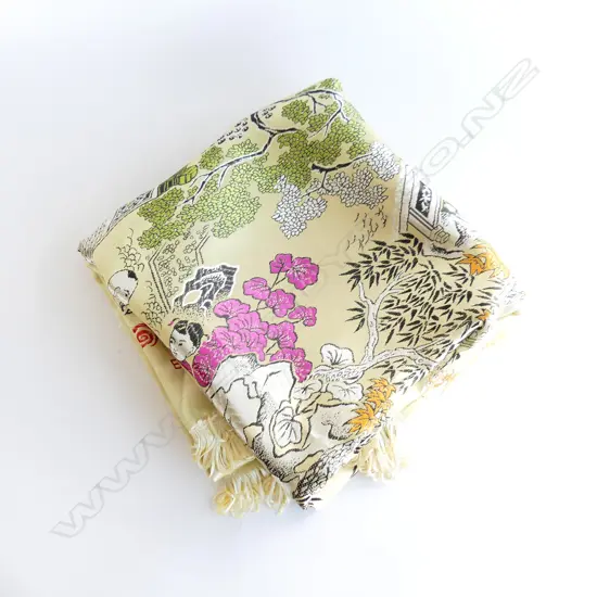 CHINESE SATIN TABLE CLOTH / BED THROW