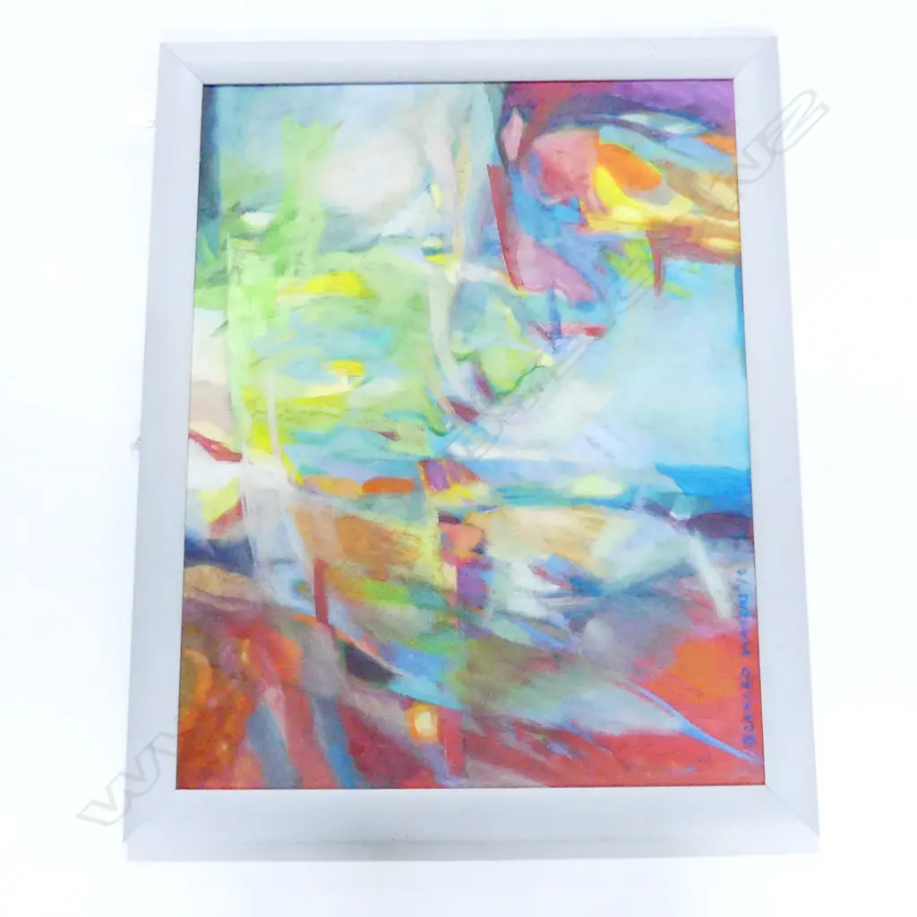 BERNARD WATERS (NZ WORKING c.1968-2020), UNTITLED ABSTRACT, ACRYLIC ON BOARD 2020 510x655mm Image 1++