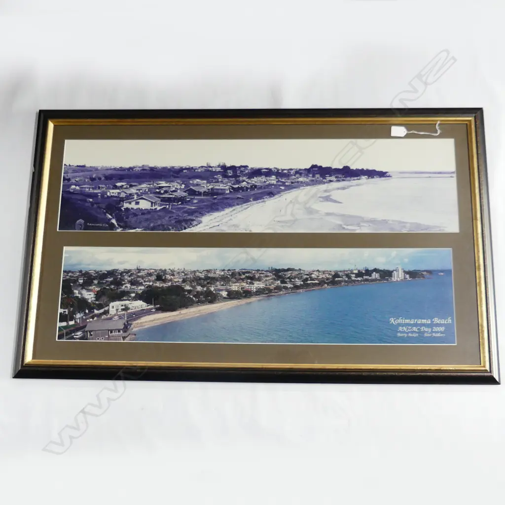 2 PHOTOS OF KOHIMARAMA BEACH ONE C 1930 ONE BY BARRY AICKEN 2000 570 X 1000 MM Image 1++