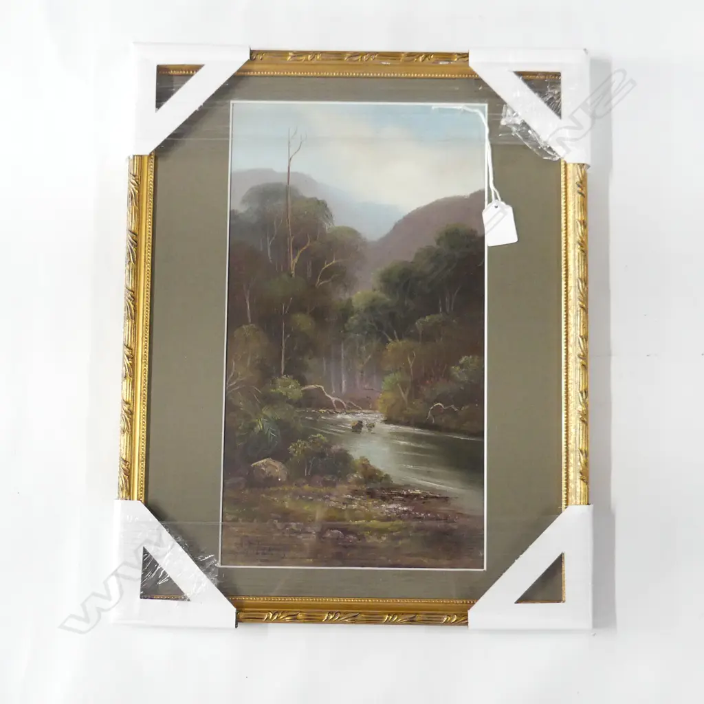 A FITZROY OIL ON CARD N.Z LANDSCAPE 370 X 200 Image 1++