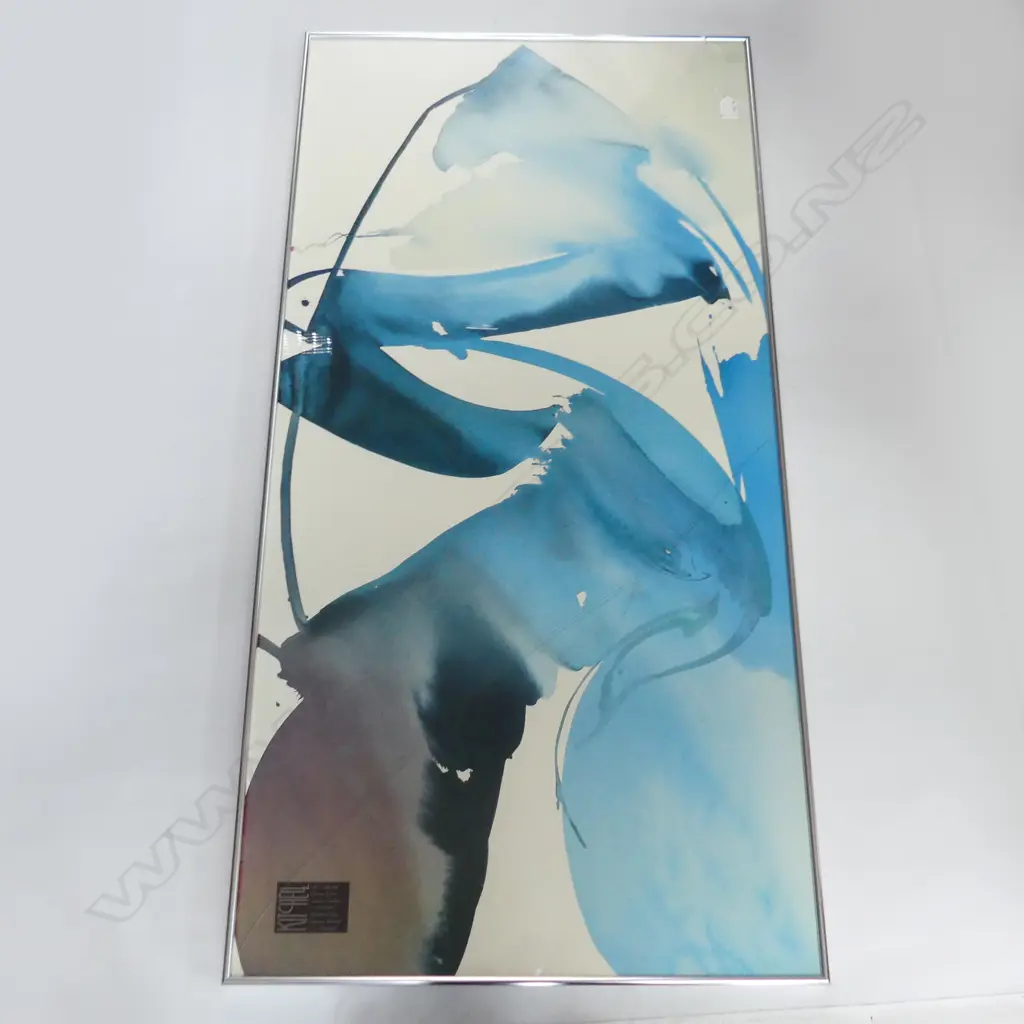 4 LG ABSTRACT PRINTS; BLUE LANDSCAPE 530x860mm, 2 w. BROKEN GLASS (PETER KITCHELL & SYLVIA EDWARDS), OTHER  Image 1++