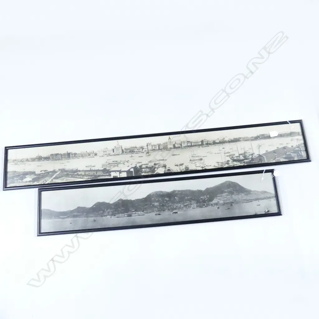 2 PANORAMIC PHOTOS; BUND SHANGHAI 165x1290mm + ANOTHER SIMILAR 170x980mm Image 1++