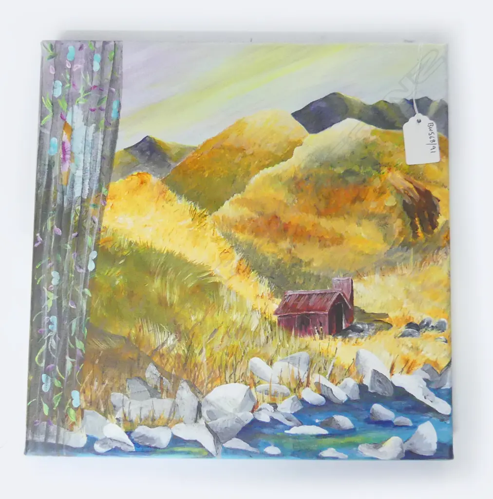 OIL NICKY THOMPSON COTTAGE OUT THE WINDOW H300 W300MM Image 1++