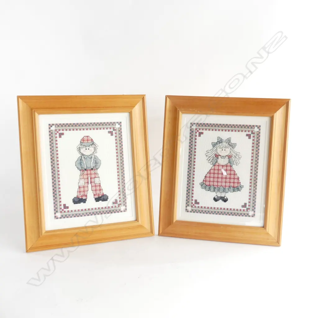 2 FRAMED CROSS STITCH 180 X 230MM Image 1++