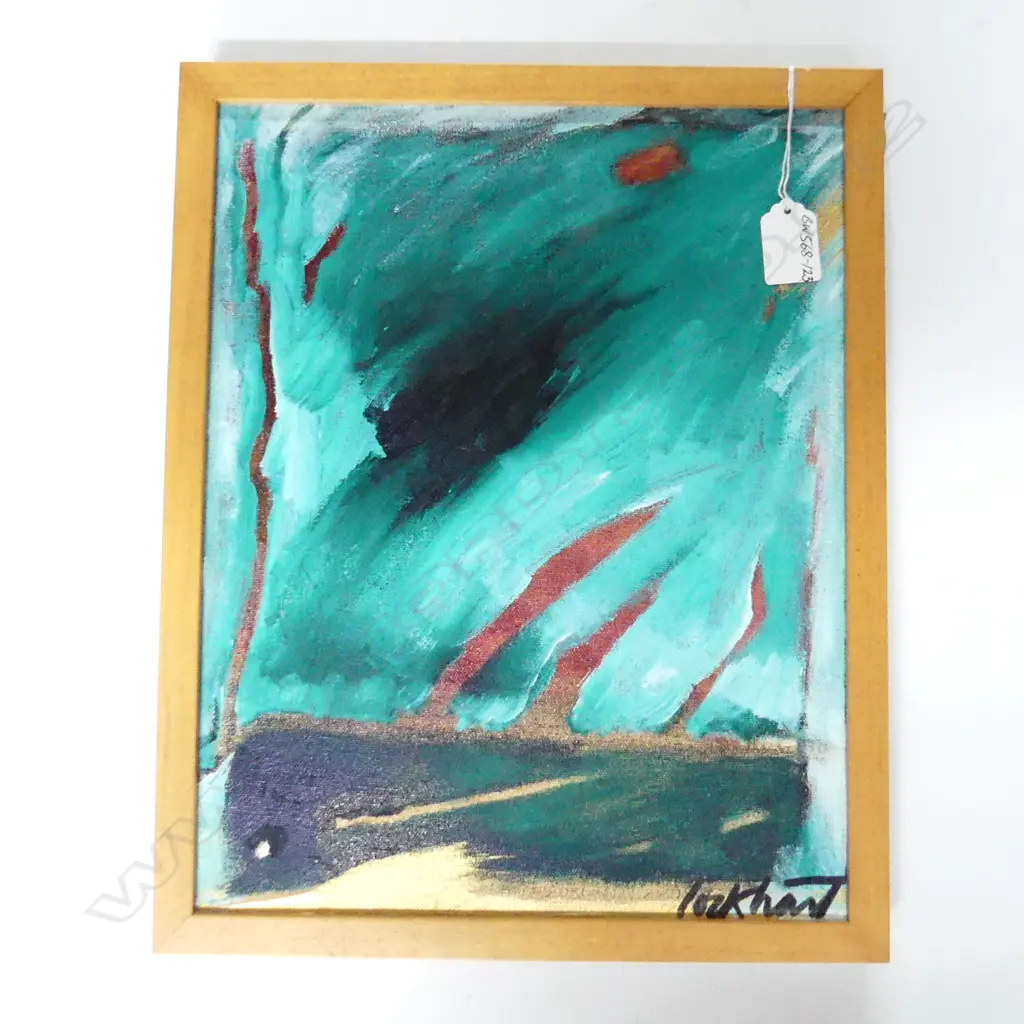 LIBBY LOCKHART ACRYLIC 'TO TAKE UP THE CHALLENGE'2003 350 x 270mm Image 1++