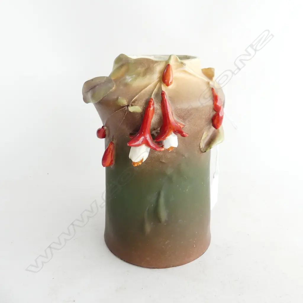 AUSTRO HUNGARIAN ART NOUVEAU VASE WITH HANGING FLOWERS, H. 190MM Image 1++