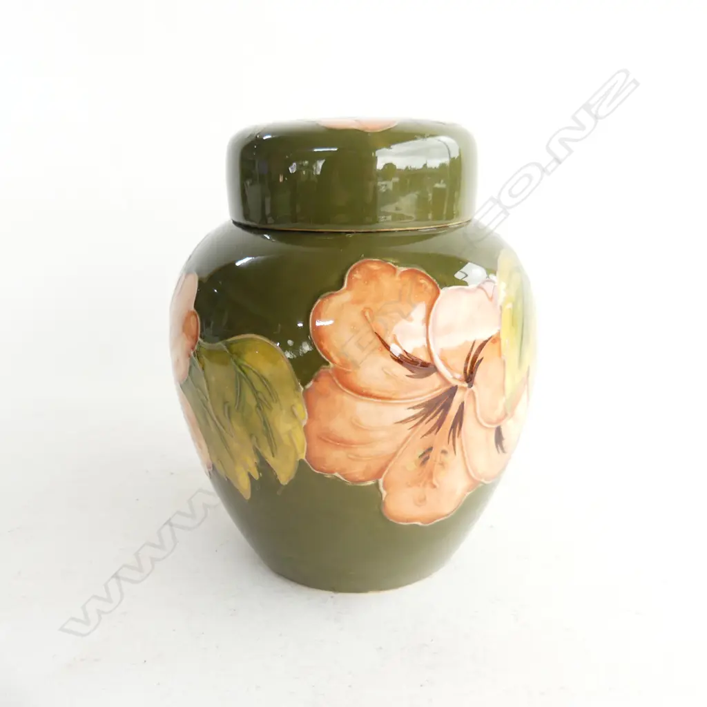 MOORCROFT HIBISCUS GINGER JAR H. 140MM Image 1++