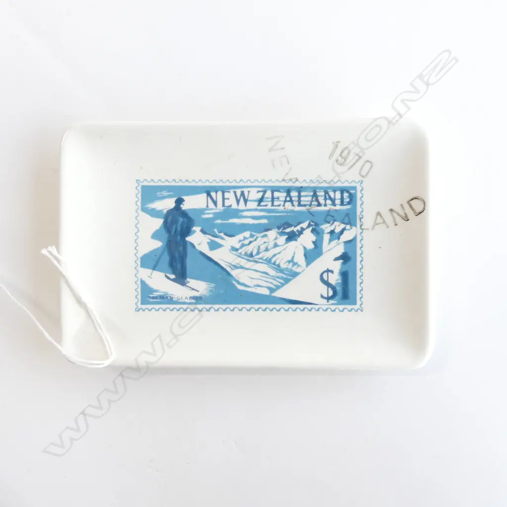 CROWN LYNN '$1' NZ STAMP DISH 135 X 90MM Image 1++