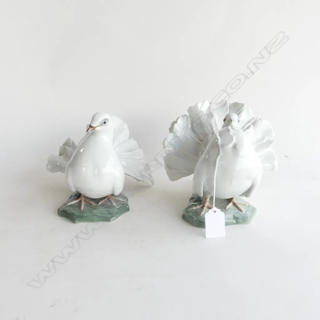 PR ROSENTHAL PORCELAIN DOVES BY FRITZ HEIDENREICH L.160mm Image 1++
