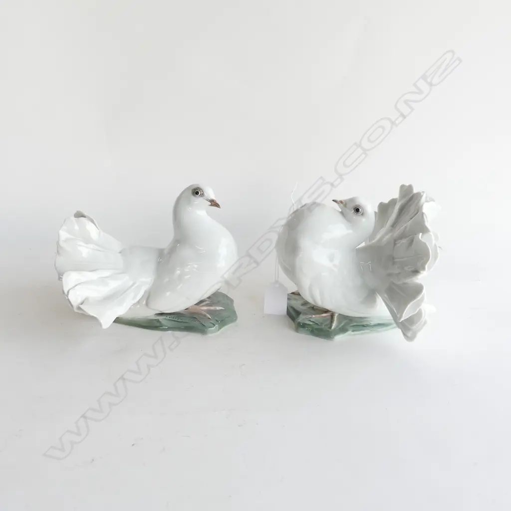 PR ROSENTHAL PORCELAIN DOVES BY FRITZ HEIDENREICH L.160mm Image 1++