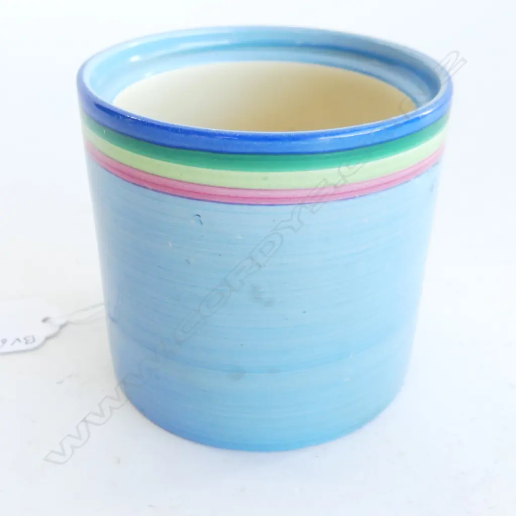 CLARICE CLIFF LIBERTY BANDED DRUM JAM POT NO LID H80MM Image 1++