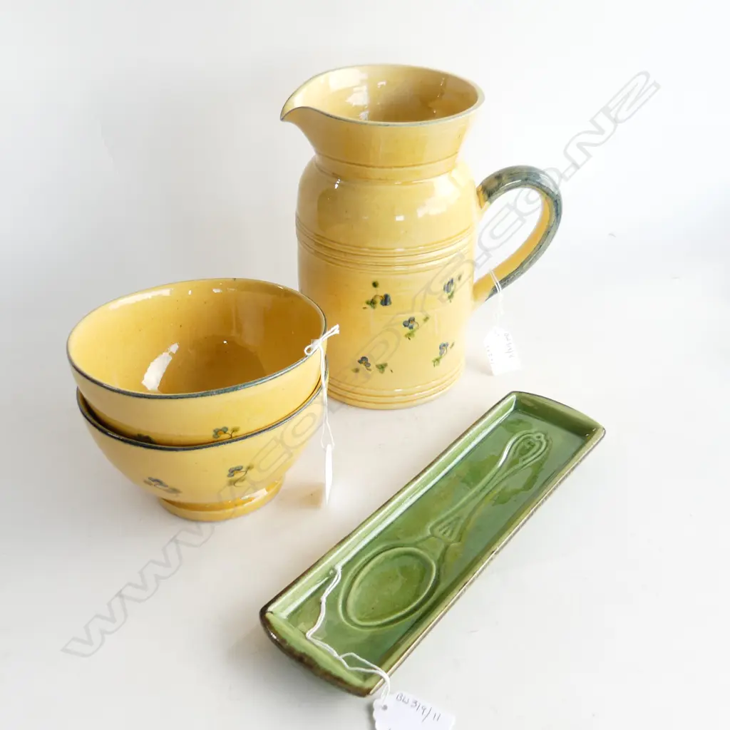 TERRE PROVENCE JUG H205MM 2 BOWLS DIA 140MM & SPOON REST L2 Image 1++