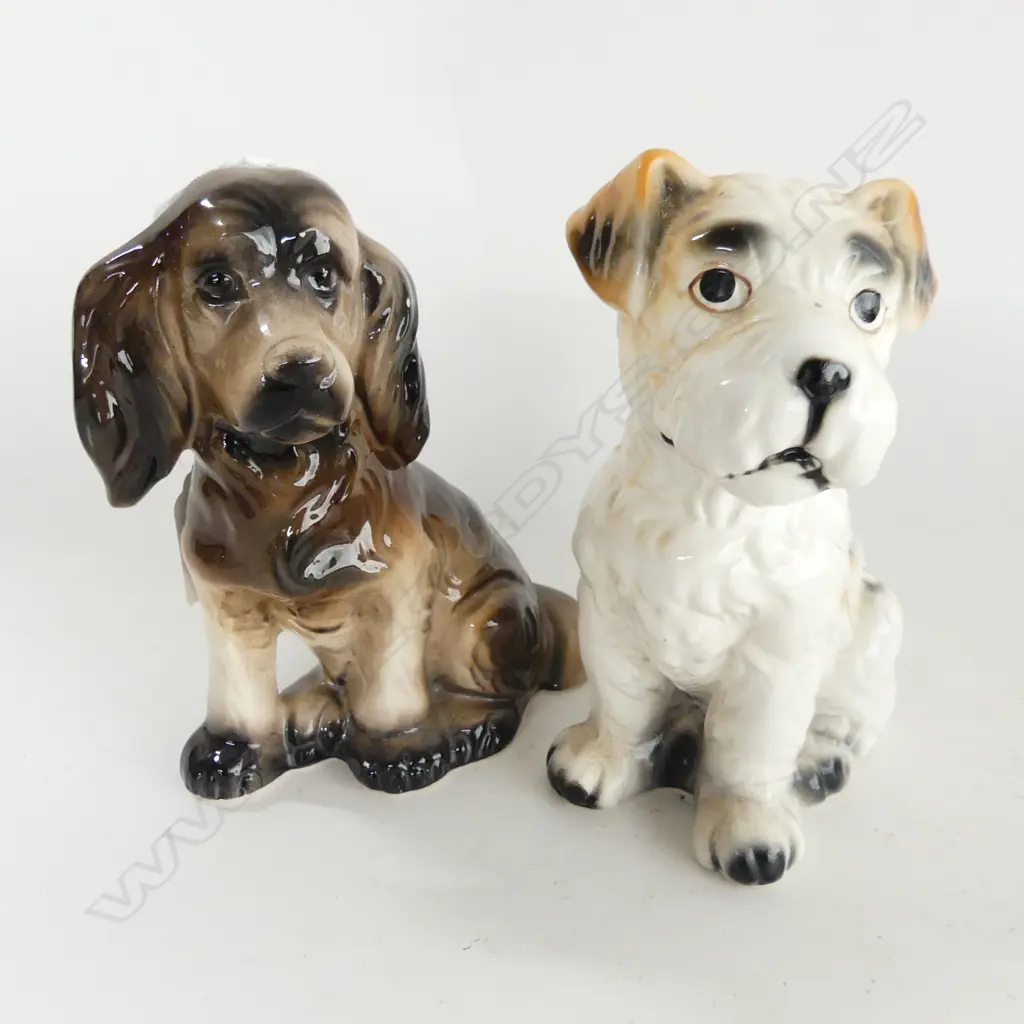 2 VINTAGE CHINA DOG ORNS H160MM Image 1++