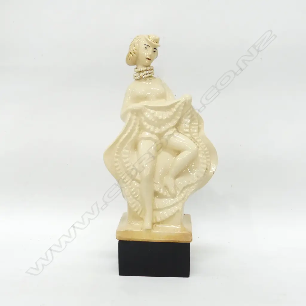 VINTAGE MUSICAL CAN CAN GIRL FIGURINE, WORKING Image 1++