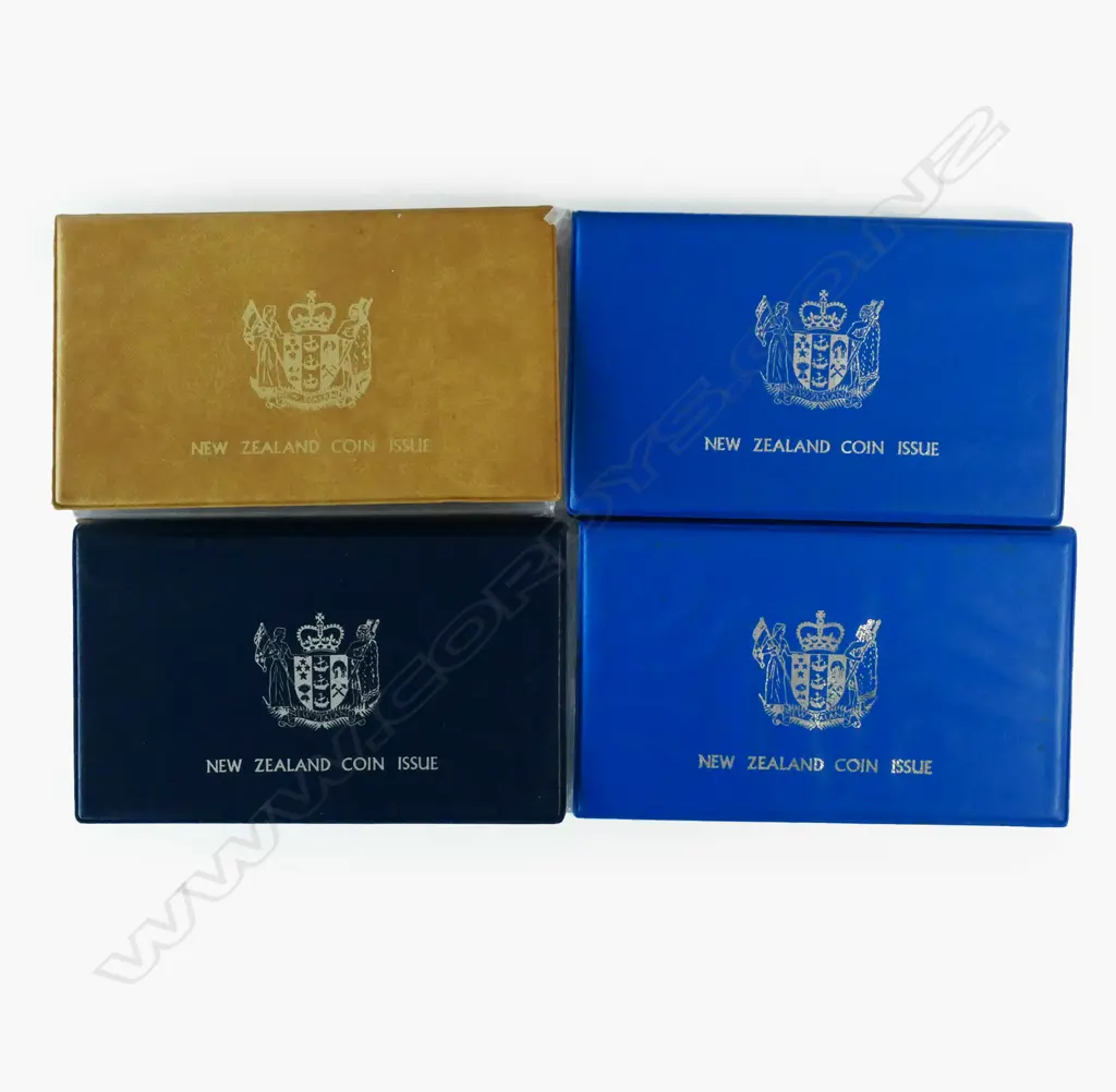 4 NZ RESERVE BANK PROOF COIN SETS; 1985, 1976, 1978 & 1979 Image 1++