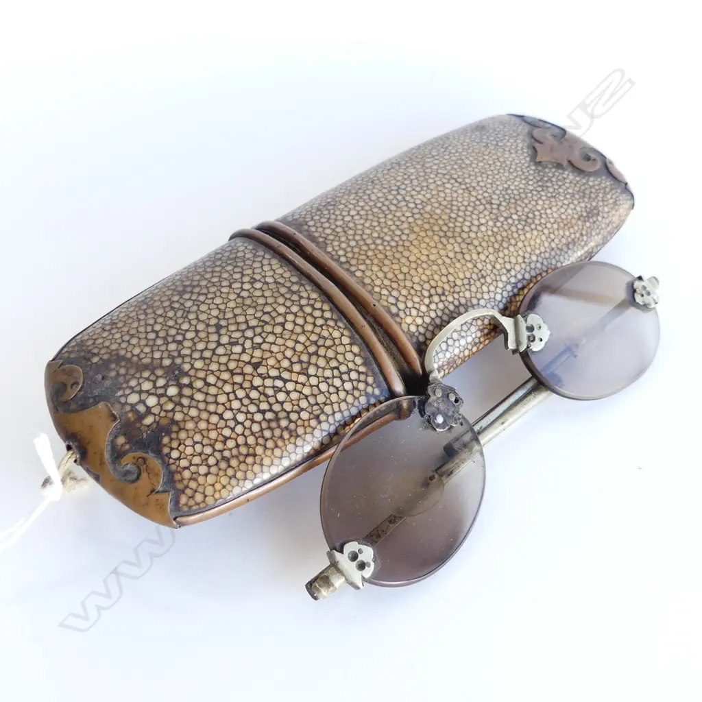 CHINESE SPECTACLES IN SHAGREEN CASE L.170mm Image 1++