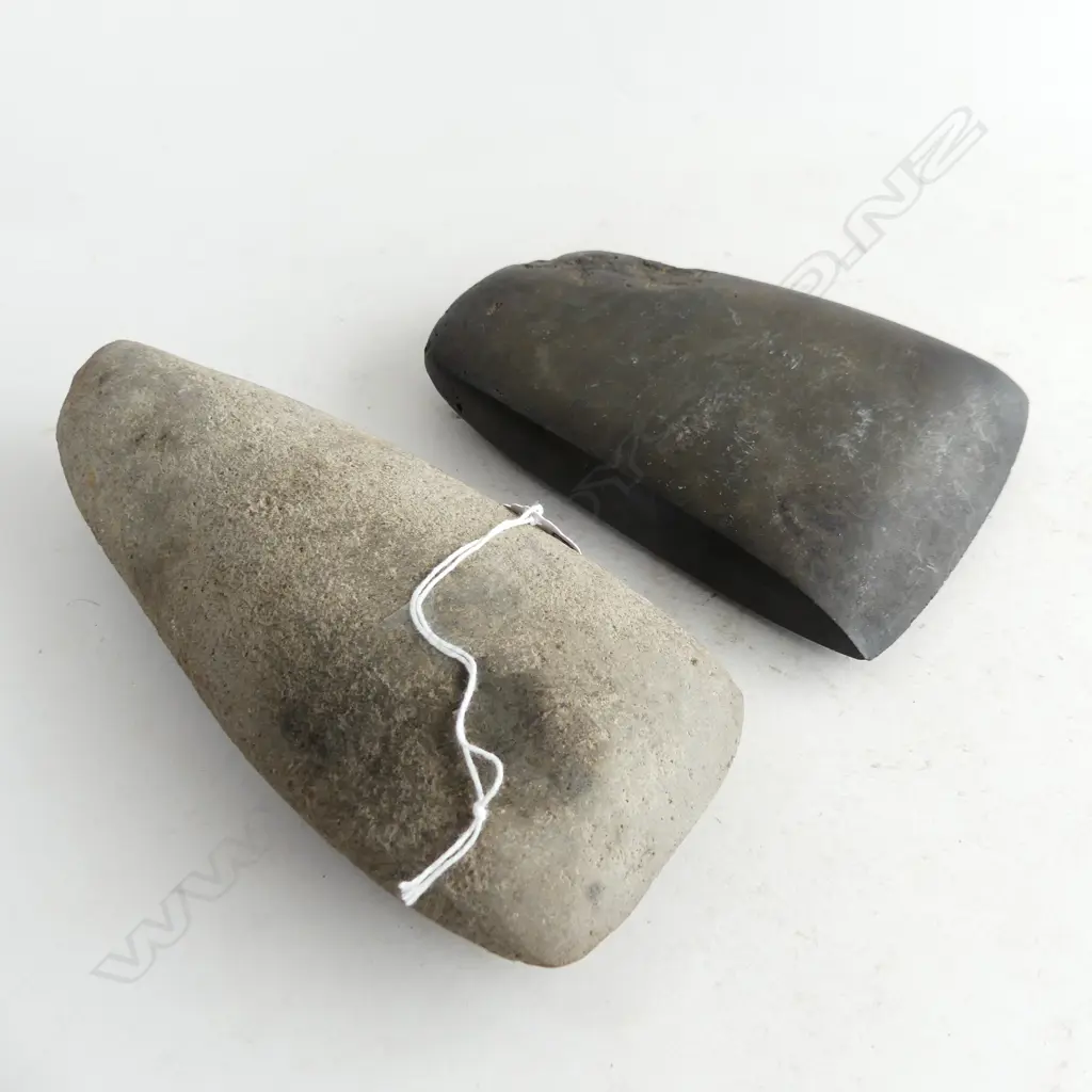 2 LRG PACIFIC STONE ADZES, LONGEST 210mm Image 1++