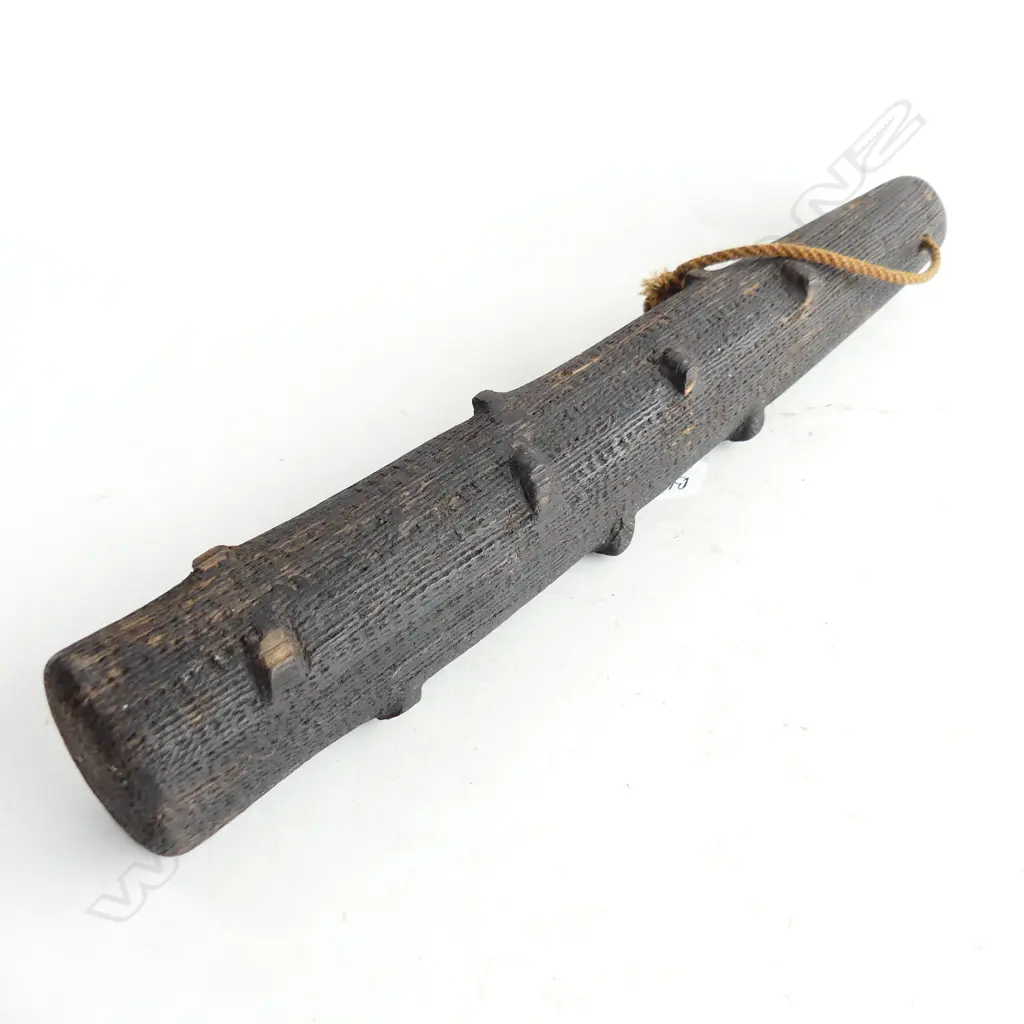 ANTIQUE WOODEN TRUNCHON CARVED AS A KNOTTED BRANCH L.350mm  Image 1++