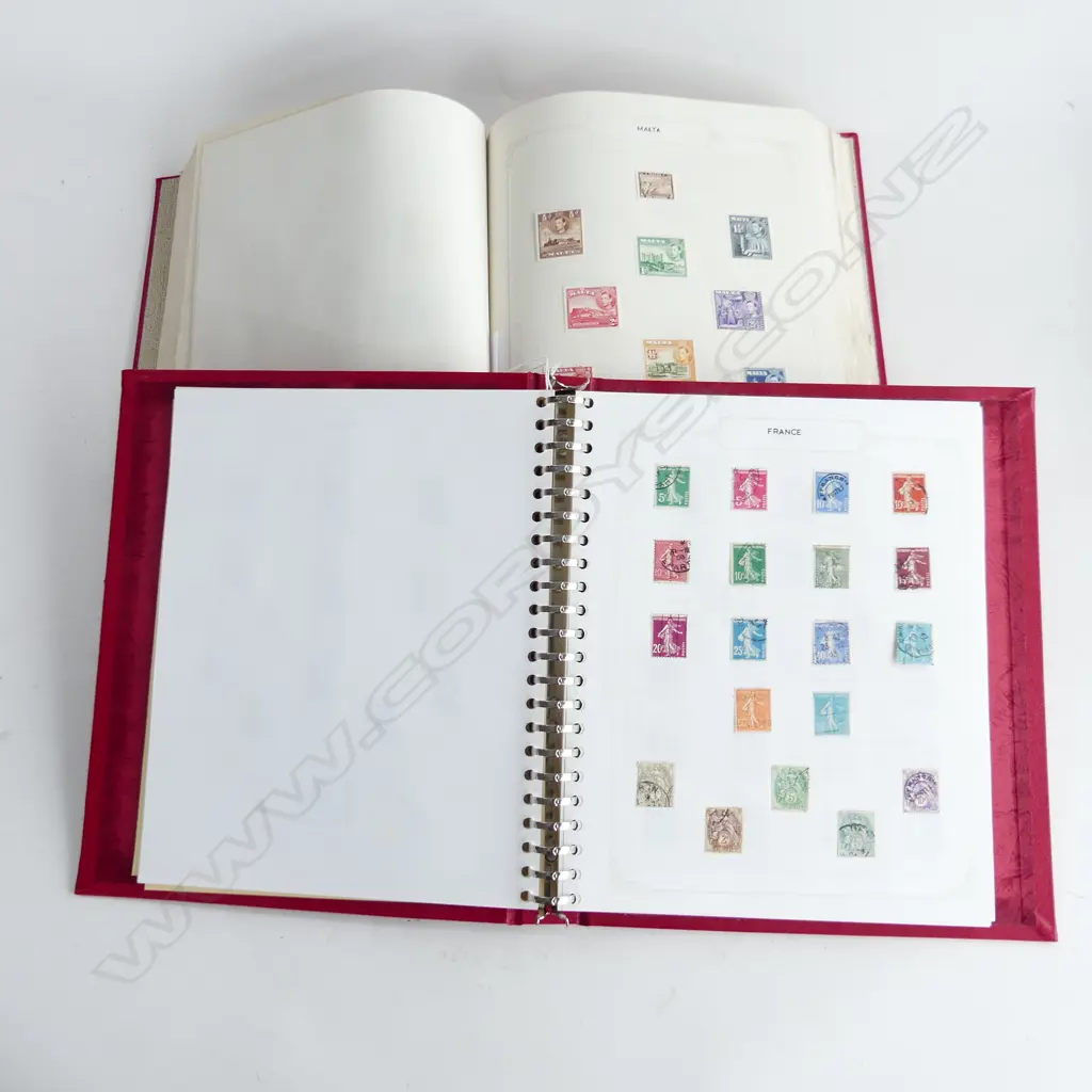 2 OLDER WORLD STAMP ALBUMS  Image 1++