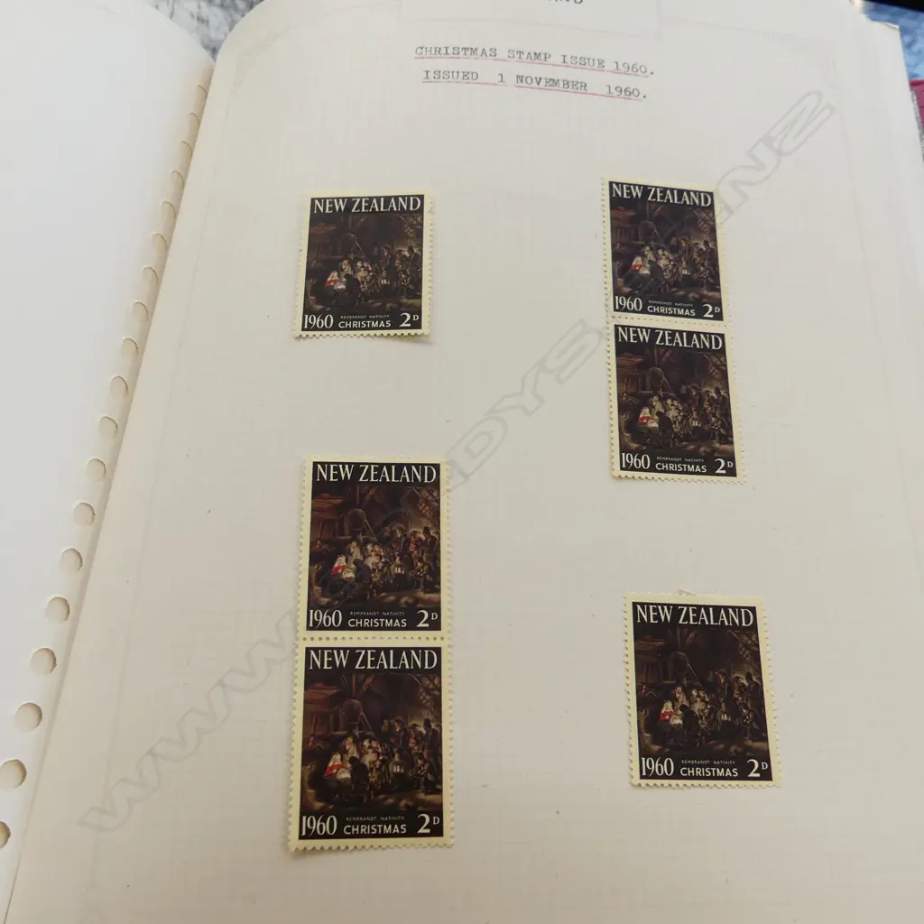 2 ALBUMS OF MAINLY NZ + WORLD STAMPS INCL. NEAR COMPLETE HEALTH & XMAS (no red & blue boy) Image 1++
