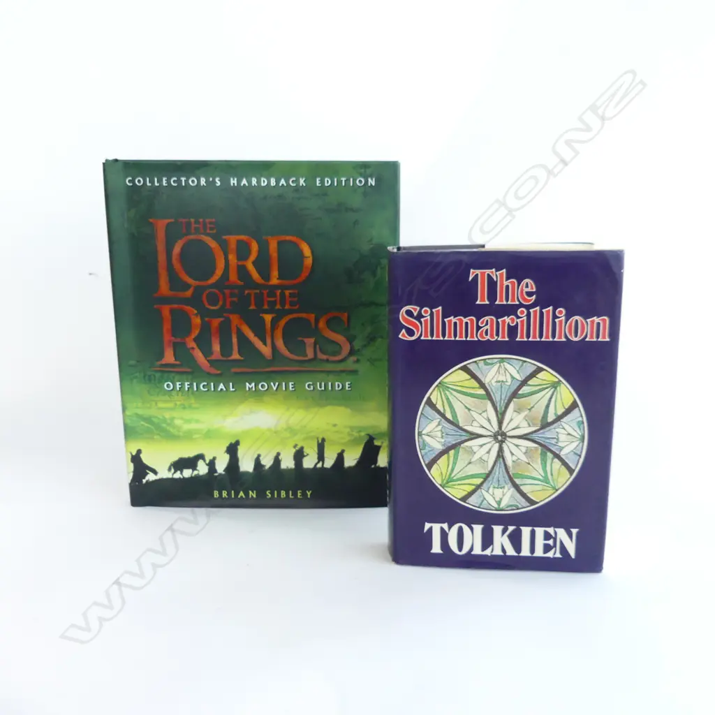 2 LOTR BOOKS; TOLKIEN 'THE SILMARILLION' 1ST ED. 1977 GA&U, OFFICIAL MOVIE GUIDE BRIAN SIBLEY 2001 Image 1++