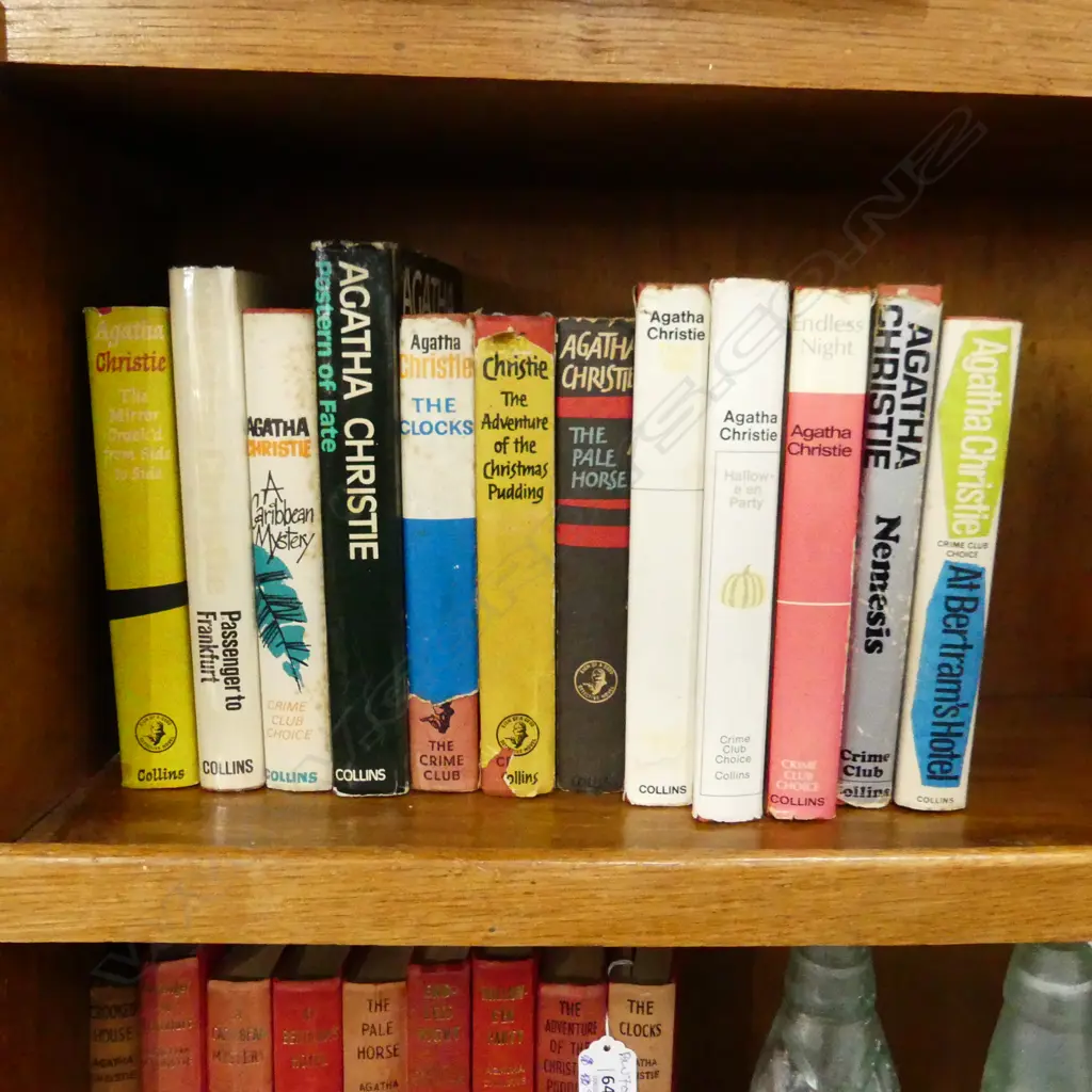 12 UK 1st ED. AGATHA CHRISTIE NOVELS - COLLINS CRIME CLUB - ALL w. DUST JACKETS & WEAR Image 1++