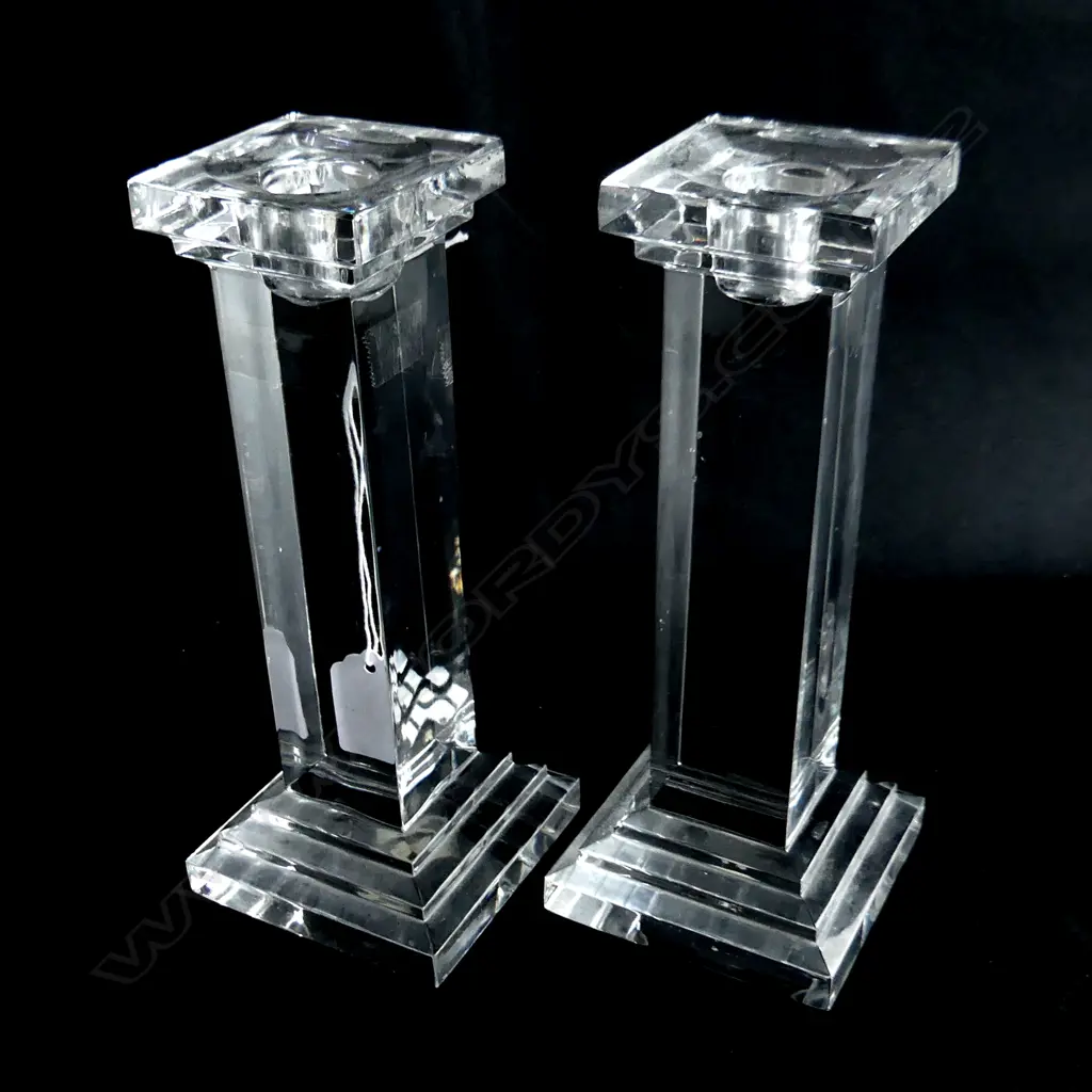 PR TALL GLASS CANDLE HOLDERS H. 200MM Image 1++
