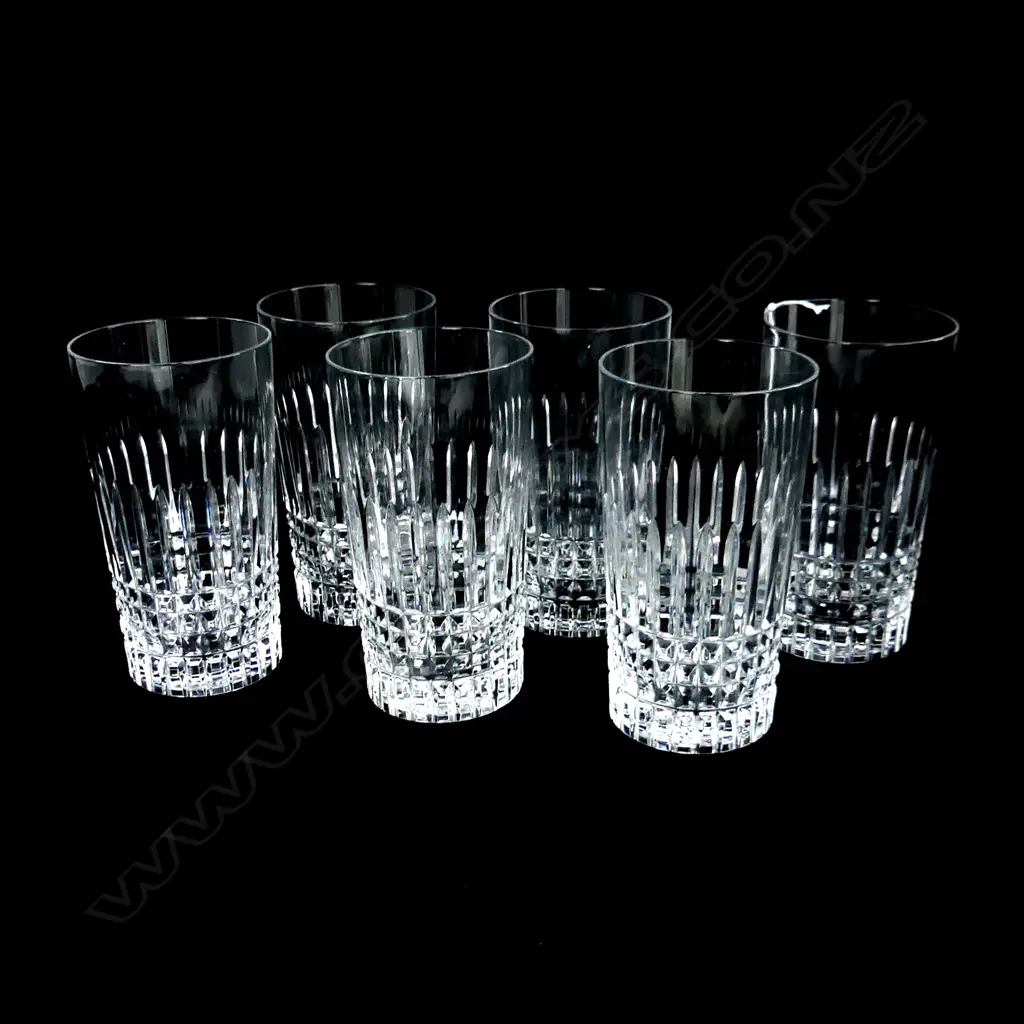 6 CRYSTAL HIGH BALL GLASSES H.140mm Image 1++