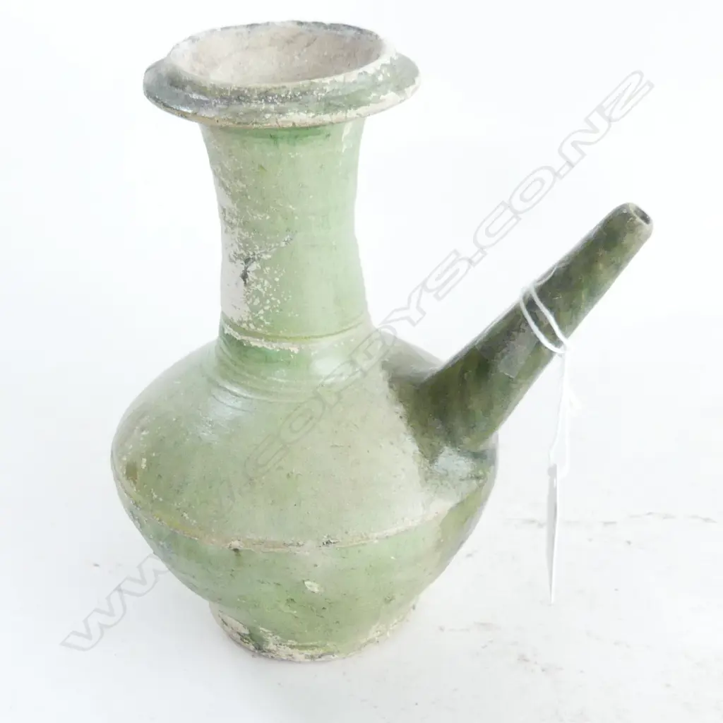 ANTIQUE CHINESE YUAN GREEN GLAZED KENDI H.165mm Image 1++