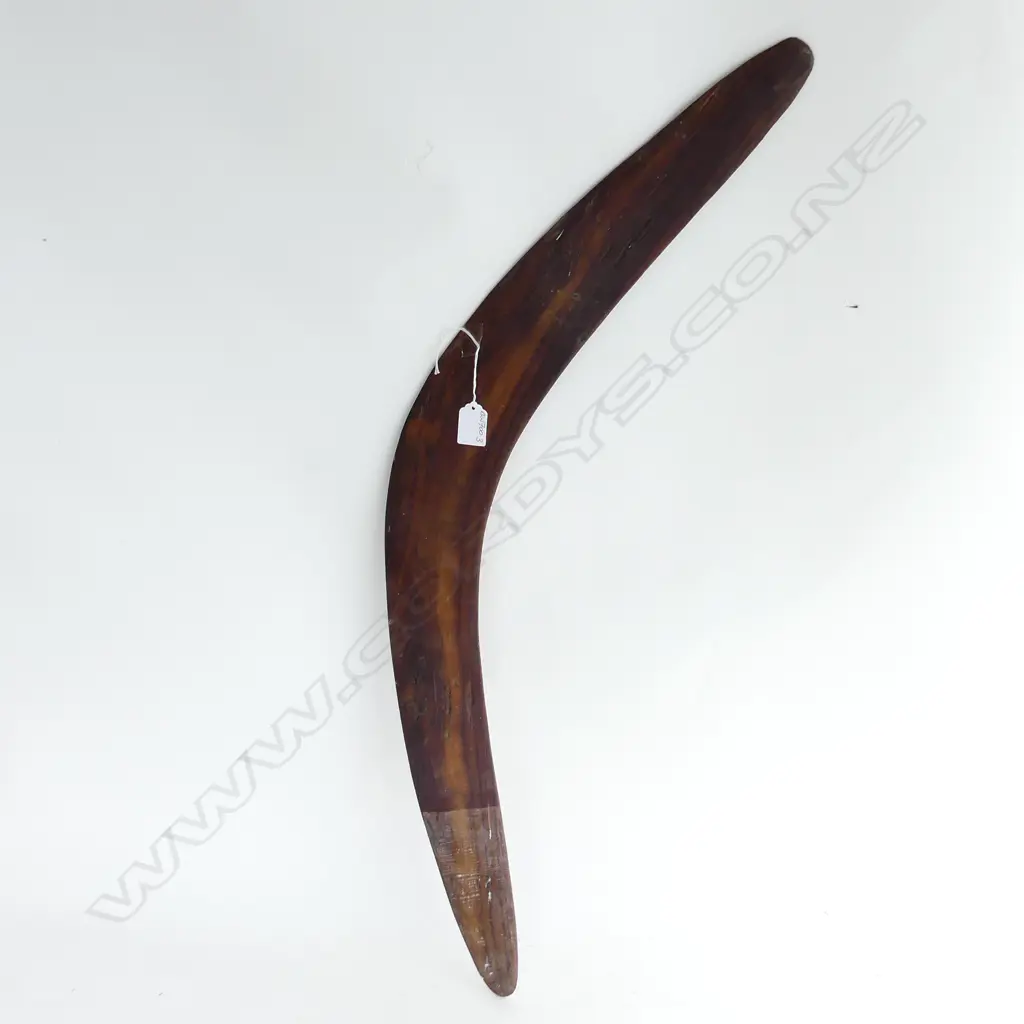 OLD LARGE MULGA WOOD ABORIGINAL BOOMERANG L.860mm Image 1++