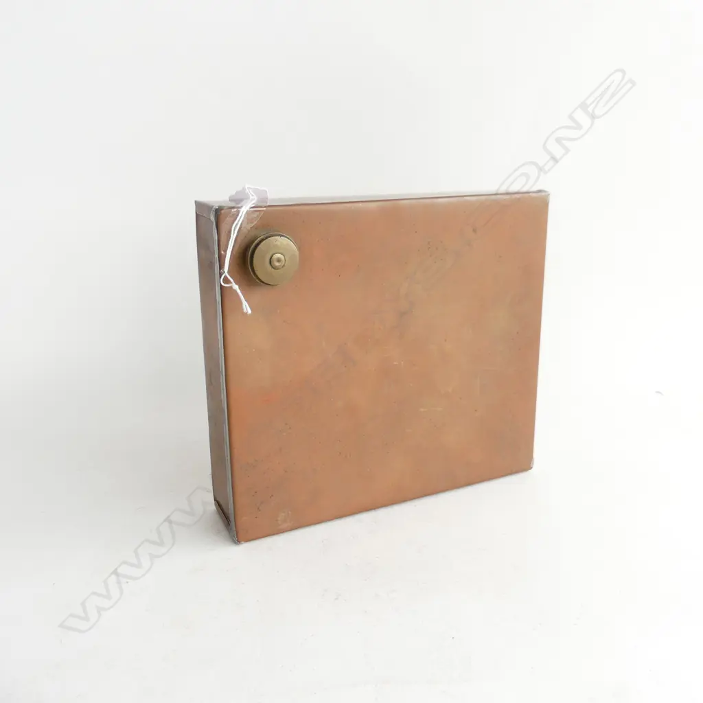 ANTIQUE COPPER SQUARE HOT WATER BOTTLE L. 230MM Image 1++