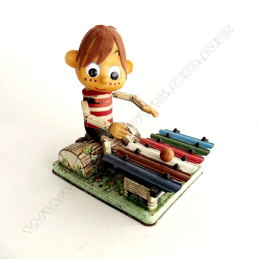 ROSKO TOYS - PINOCCHIO PLAYING XYLOPHONE - JAPAN 1963 H.230mm Image 1++