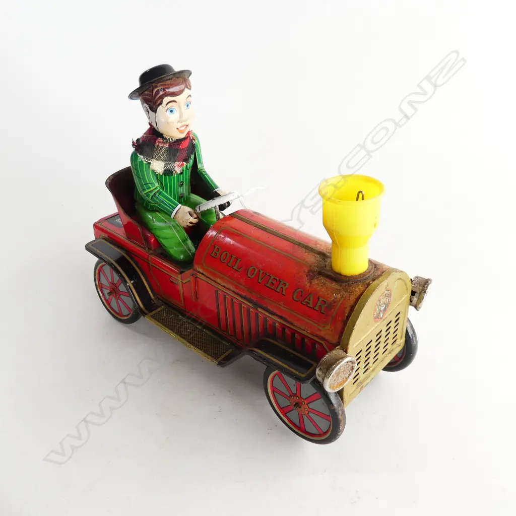 'BOIL OVER CAR' BY MODERN TOY JAPAN 1950s L.250mm Image 1++