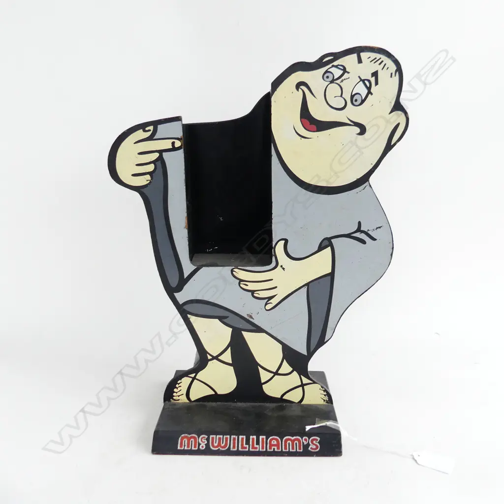 VINTAGE MC WILLIAMS WHISKEY ADVERTISING STAND  H385mm tall  Image 1++