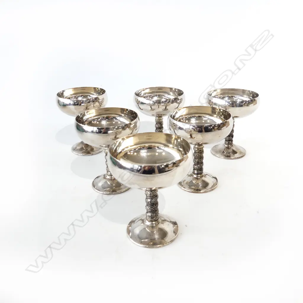 SIX SPANISH EP WINE GOBLETS H120MM Image 1++