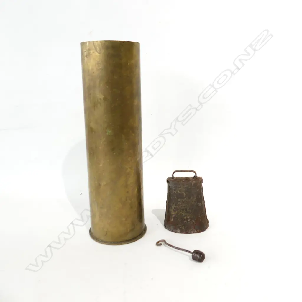 LG BRASS CYLINDER H. 370MM - OLD COW BELL Image 1++