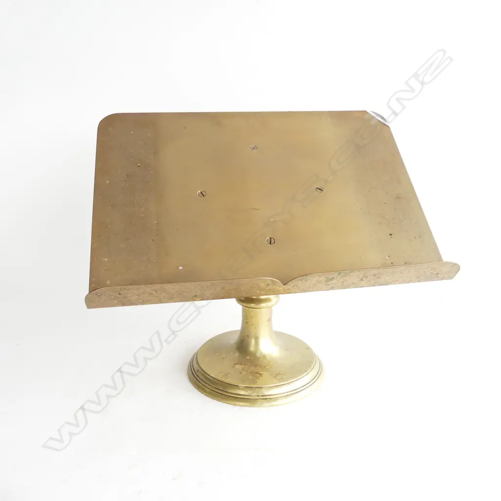 VINTAGE BRASS BOOK HOLDER W.355mm Image 1++